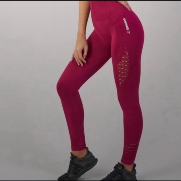 Gymshark Seamless Energy High Waisted Leggings Beet Red Size XS. - Picture 1 of 17